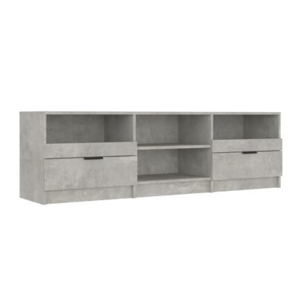 Meuble TV multimédia étagère télévision buffet téléviseur salle à manger salon chambre 150 x 33,5 x 45 cm bois d'ingénierie gris 02_0026010