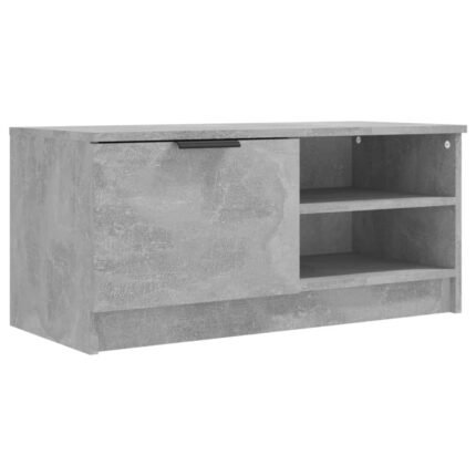 Meuble TV multimédia étagère télévision buffet téléviseur salle à manger salon chambre 80 x 35 x 36,5 cm bois d'ingénierie gris 02_0026268