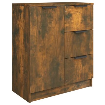 Buffet bahut commode armoire meuble de rangement organisateur cuisine salle de séjour salon 60 x 30 x 70 cm bois d'ingénierie marron 02_0030961
