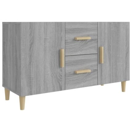 Buffet bahut commode armoire meuble de rangement organisateur cuisine salle de séjour salon sonoma 100 x 36 x 60 cm bois d'ingénierie gris 02_0036254