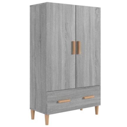 Buffet bahut commode armoire meuble de rangement organisateur cuisine salle de séjour salonsonoma 70 x 31 x 115 cm bois d'ingénierie gris 02_0036504