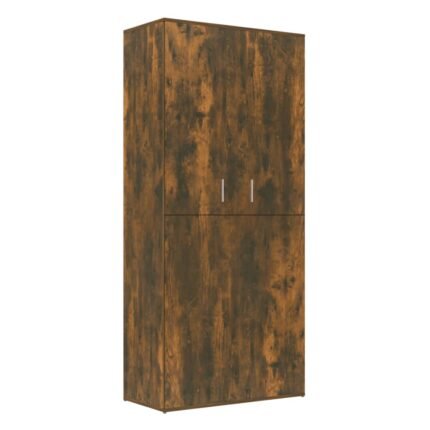 Armoire à chaussures range chaussures rangement meuble entrée couloir salon 80 x 39 x 178 cm bois d'ingénierie brun 02_0021596