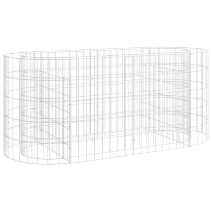 Lit surélevé à gabion fer galvanisé 120 x 50 x 50 cm Argent 02_0039905