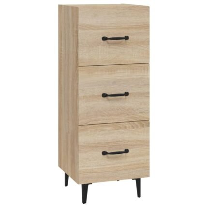 Buffet bahut commode armoire meuble de rangement organisateur cuisine salle de séjour salon sonoma 34,5 x 34 x 90 cm bois d'ingénierie marron 02_0031544