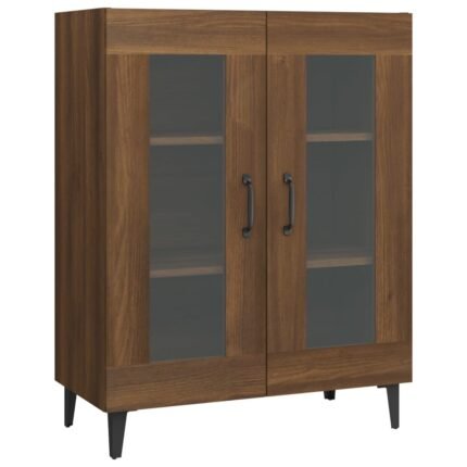 Buffet bahut commode armoire meuble de rangement organisateur cuisine salle de séjour salon 69,5 x 34 x 90 cm bois d'ingénierie marron 02_0031374