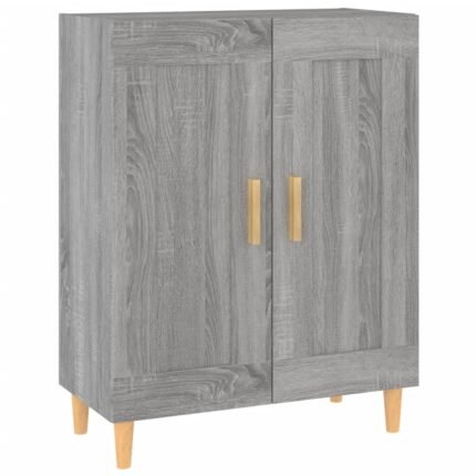 Buffet bahut commode armoire meuble de rangement organisateur cuisine salle de séjour salon sonoma 69,5 x 34 x 90 cm bois d'ingénierie gris 02_0036454