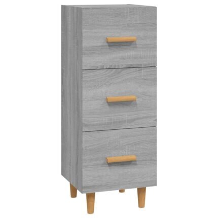 Buffet bahut commode armoire meuble de rangement organisateur cuisine salle de séjour salon sonoma 34,5 x 34 x 90 cm bois d'ingénierie gris 02_0036339