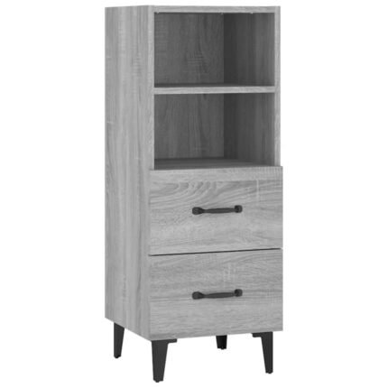 Buffet bahut commode armoire meuble de rangement organisateur cuisine salle de séjour salonsonoma 34,5 x 34 x 90 cm bois d'ingénierie gris 02_0036313