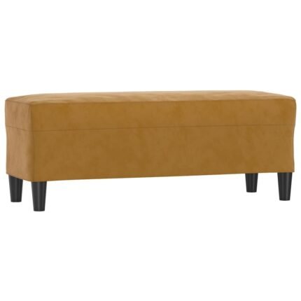 Banc banquette 100 x 35 x 41 cm velours marron 02_0010613