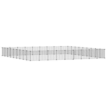 Cage animaux de compagnie à 36 panneaux et porte 35 x 35 cm noir 02_0041579