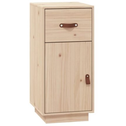 Buffet bahut commode armoire meuble de rangement organisateur cuisine salle de séjour salon 34 x 40 x 75 cm bois massif de pin marron 02_0029573