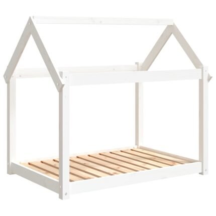 Lit pour chien panier canapé confortable 101 x 70 x 90 cm bois de pin solide blanc 02_0042615