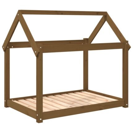 Lit pour chien panier canapé confortable 101 x 70 x 90 cm bois de pin solide marron 02_0042617