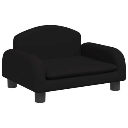 Lit pour chien panier canapé confortable 50 x 40 x 30 cm tissu noir 02_0042681