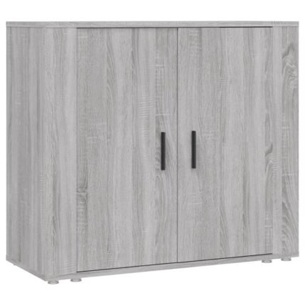 Buffet bahut commode armoire meuble de rangement organisateur cuisine salle de séjour salon sonoma 80 x 33 x 70 cm bois d'ingénierie gris 02_0036533