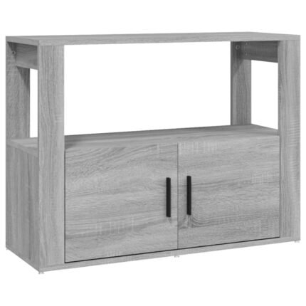 Buffet bahut commode armoire meuble de rangement organisateur cuisine salle de séjour salon sonoma 80 x 30 x 60 cm bois d'ingénierie gris 02_0036531