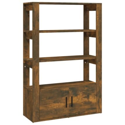 Buffet bahut commode armoire meuble de rangement organisateur cuisine salle de séjour salon 80 x 30 x 119,5 cm bois d'ingénierie marron 02_0031104