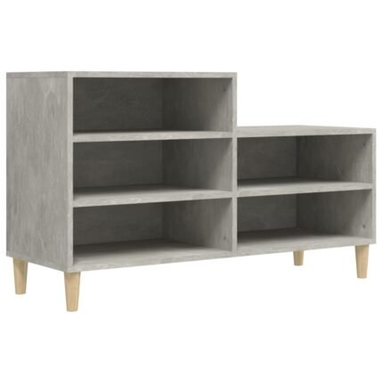 Armoire à chaussures range chaussures rangement meuble entrée couloir salon 102 x 36 x 60 cm bois d'ingénierie gris 02_0021794