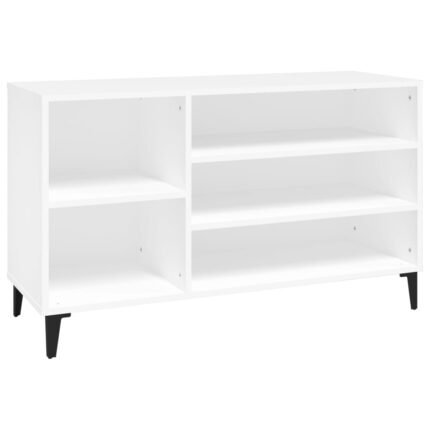 Armoire à chaussures range chaussures rangement meuble entrée couloir salon 102 x 36 x 60 cm bois d'ingénierie blanc 02_0021435