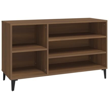 Armoire à chaussures range chaussures rangement meuble entrée couloir salon 102 x 36 x 60 cm bois d'ingénierie brun 02_0021619