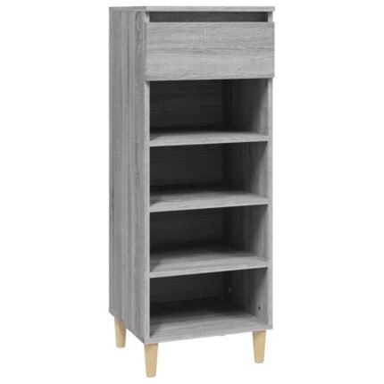 Armoire à chaussures range chaussures rangement meuble entrée couloir salon sonoma 40 x 36 x 105 cm bois d'ingénierie gris 02_0022064