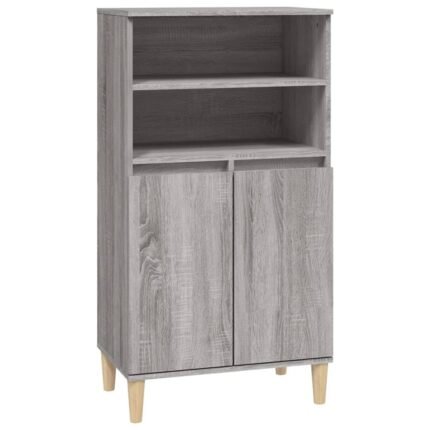 Buffet bahut commode armoire meuble de rangement organisateur cuisine salle de séjour salon haut sonoma 60 x 36 x 110 cm bois d'ingénierie gris 02_0035381
