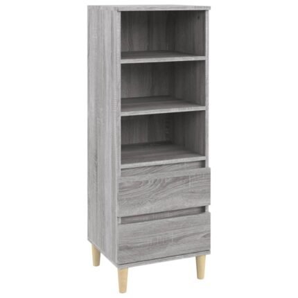 Buffet bahut commode armoire meuble de rangement organisateur cuisine salle de séjour salon haut sonoma 40 x 36 x 110 cm bois d'ingénierie gris 02_0035358