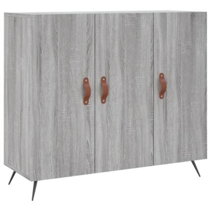 Buffet bahut commode armoire meuble de rangement organisateur cuisine salle de séjour salon sonoma 90 x 34 x 80 cm bois d'ingénierie gris 02_0036552