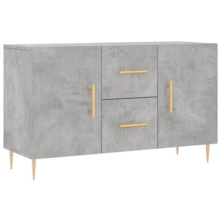 Buffet bahut commode armoire meuble de rangement organisateur cuisine salle de séjour salon 100 x 36 x 60 cm bois d'ingénierie gris 02_0031825