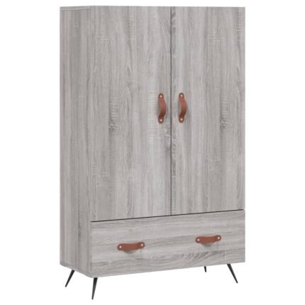 Buffet bahut commode armoire meuble de rangement organisateur cuisine salle de séjour salon haut sonoma 69,5 x 31 x 115 cm bois d'ingénierie gris 02_0035400