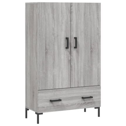 Buffet bahut commode armoire meuble de rangement organisateur cuisine salle de séjour salon haut sonoma 69,5 x 31 x 115 cm bois d'ingénierie gris 02_0035407