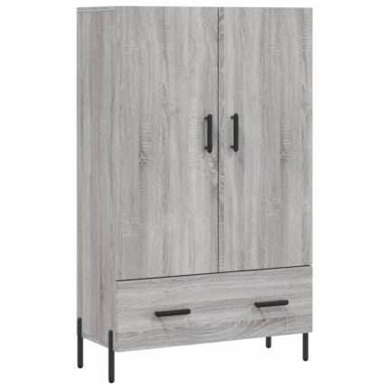 Buffet bahut commode armoire meuble de rangement organisateur cuisine salle de séjour salon haut sonoma 69,5 x 31 x 115 cm bois d'ingénierie gris 02_0035399