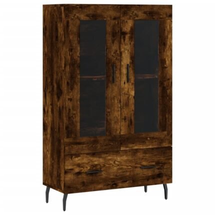Buffet bahut commode armoire meuble de rangement organisateur cuisine salle de séjour salon haut 69,5 x 31 x 115 cm bois d'ingénierie marron 02_0033384
