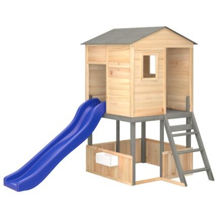 Aire de jeux d'extérieur balançoires toboggan portiques robuste jeux jardin 145 x 131,5 x 218,5 cm bois massif de sapin 02_0004793
