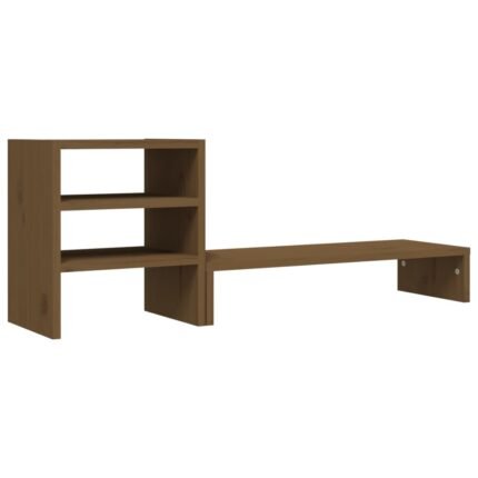 Support de moniteur marron miel 81 x 20 x 30 cm bois de pin solide 02_0021134