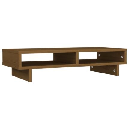 Support de moniteur 60 x 27 x 14 cm bois de pin solide marron 02_0021133