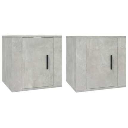 Meubles TV muraux multimédia étagère télévision buffet téléviseur salle à manger salon chambre 2 pièces 40 x 34,5 x 40 cm gris 02_0028910