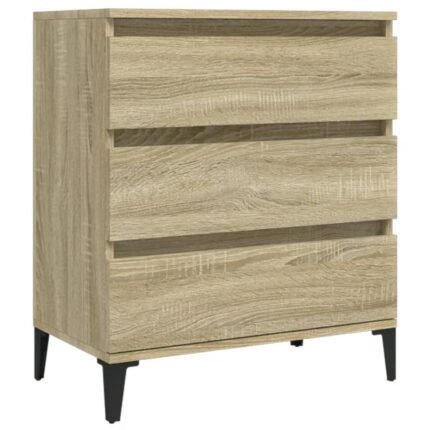 Buffet bahut commode armoire meuble de rangement organisateur cuisine salle de séjour salon sonoma 60 x 35 x 70 cm bois d'ingénierie marron 02_0031615