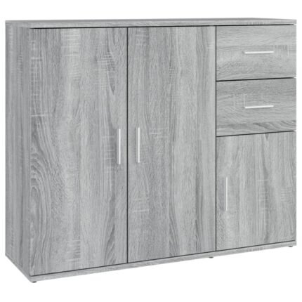 Buffet bahut commode armoire meuble de rangement organisateur cuisine salle de séjour salonsonoma 91 x 29,5 x 75 cm bois d'ingénierie gris 02_0036556