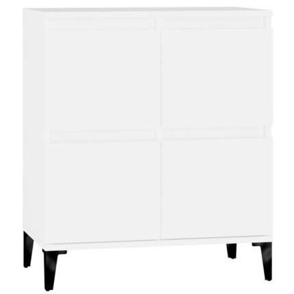 Buffet bahut commode armoire meuble de rangement organisateur cuisine salle de séjour salon 60 x 35 x 70 cm bois d'ingénierie blanc 02_0030367