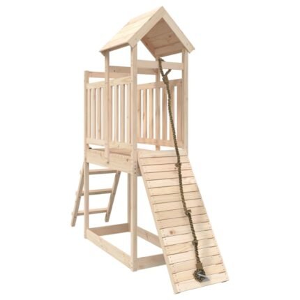 Maisonnette de jeu avec mur d'escalade 229 x 64 x 214 cm  bois massif de pin 02_0004818