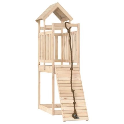 Maisonnette de jeu avec mur d'escalade 64 x 175 x 214 cm bois massif de pin 02_0004646
