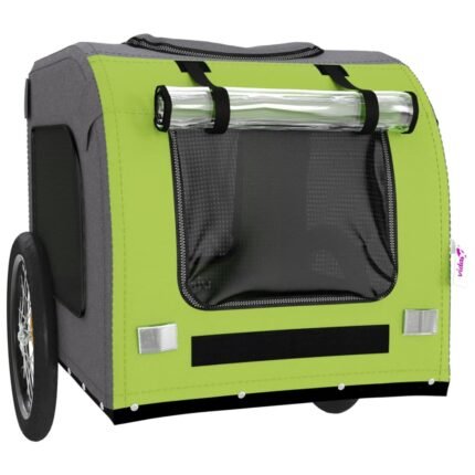 Remorque chariot transport de vélo pour animaux de compagnie vert 02_0044281