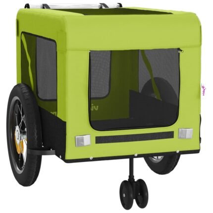 Remorque chariot transport de vélo pour animaux de compagnie vert 02_0044287