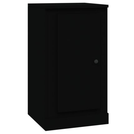 Buffet bahut commode armoire meuble de rangement organisateur cuisine salle de séjour salon 37,5 x 35,5 x 67,5 cm bois d'ingénierie noir 02_0035923