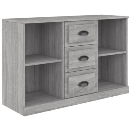 Buffet bahut commode armoire meuble de rangement organisateur cuisine salle de séjour salon sonoma 104,5 x 35,5 x 67,5 cm bois d'ingénierie gris 02_0036277
