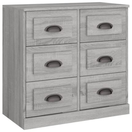Buffet bahut commode armoire meuble de rangement organisateur cuisine salle de séjour salonsonoma 70 x 35,5 x 67,5 cm bois d'ingénierie gris 02_0036515