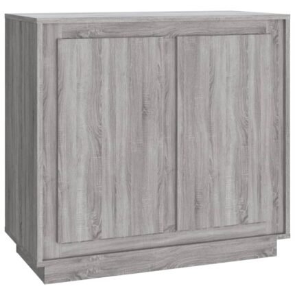 Buffet bahut commode armoire meuble de rangement organisateur cuisine salle de séjour salon sonoma 80 x 34 x 75 cm bois d'ingénierie gris 02_0036536