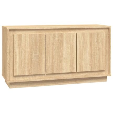 Buffet bahut commode armoire meuble de rangement organisateur cuisine salle de séjour salon sonoma 102 x 35 x 55 cm bois d'ingénierie marron 02_0031480