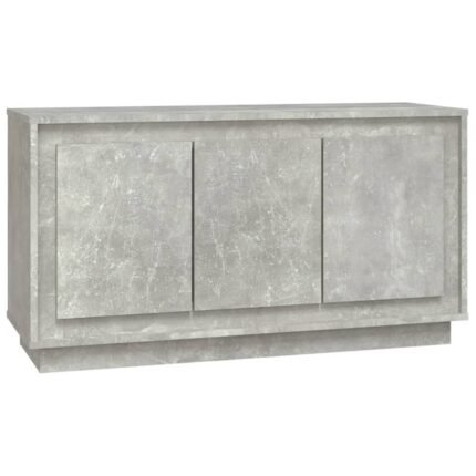 Buffet bahut commode armoire meuble de rangement organisateur cuisine salle de séjour salon 102 x 35 x 55 cm bois d'ingénierie gris 02_0031835